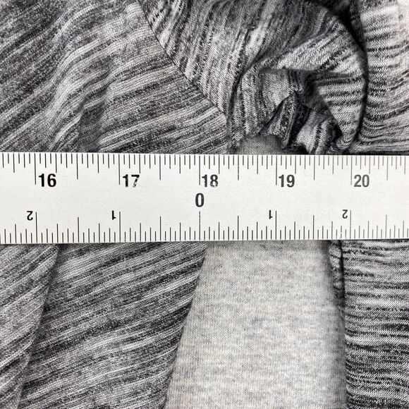 Maurices Blouse Womens Medium Gray Hoodie Twisted Open Front Long Sleeve - Picture 8 of 9